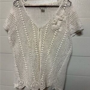 Bridgewater Studio White Crochet Top